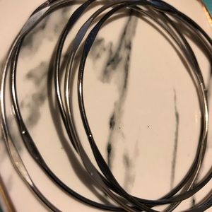 Five Silver Torrid Bangles